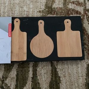 6 Mini Bamboo Appetizer Trays